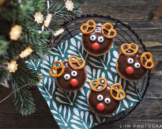 圣诞老人的坐骑 Reindeer cupcakes