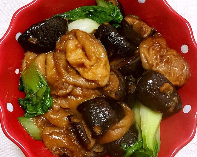 青菜香菇面筋煲