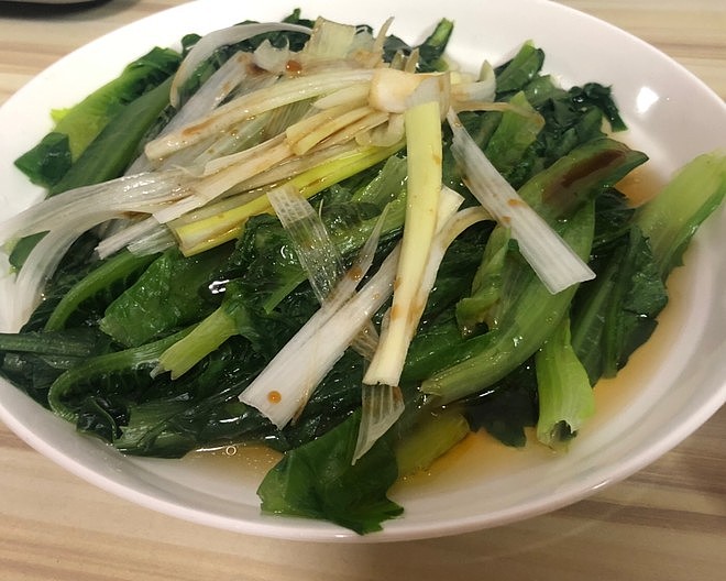 白灼油麦菜